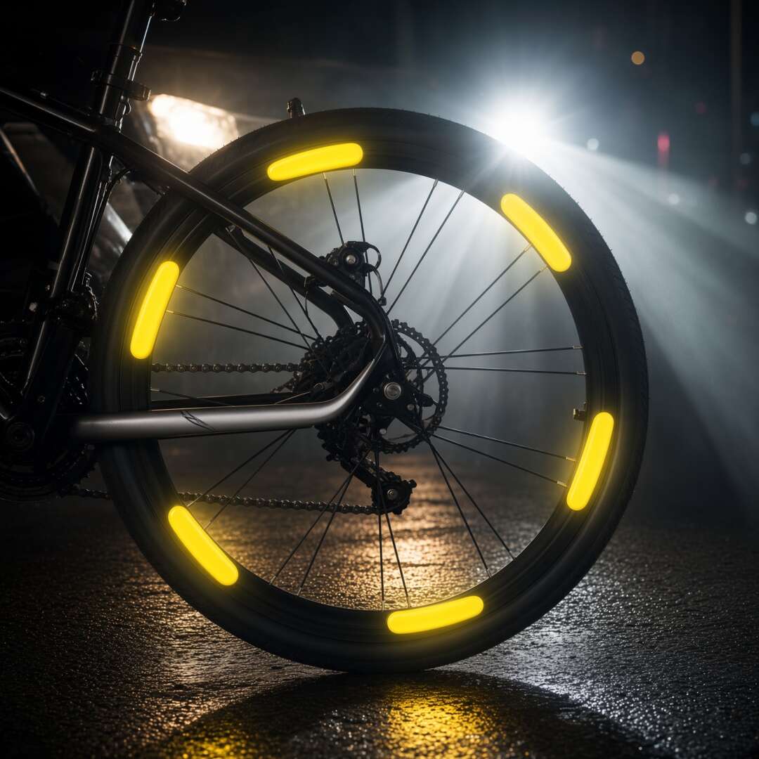Kit Adesivo Refletivo Friso para Roda e Capacete – AMARELO - Imagem 2