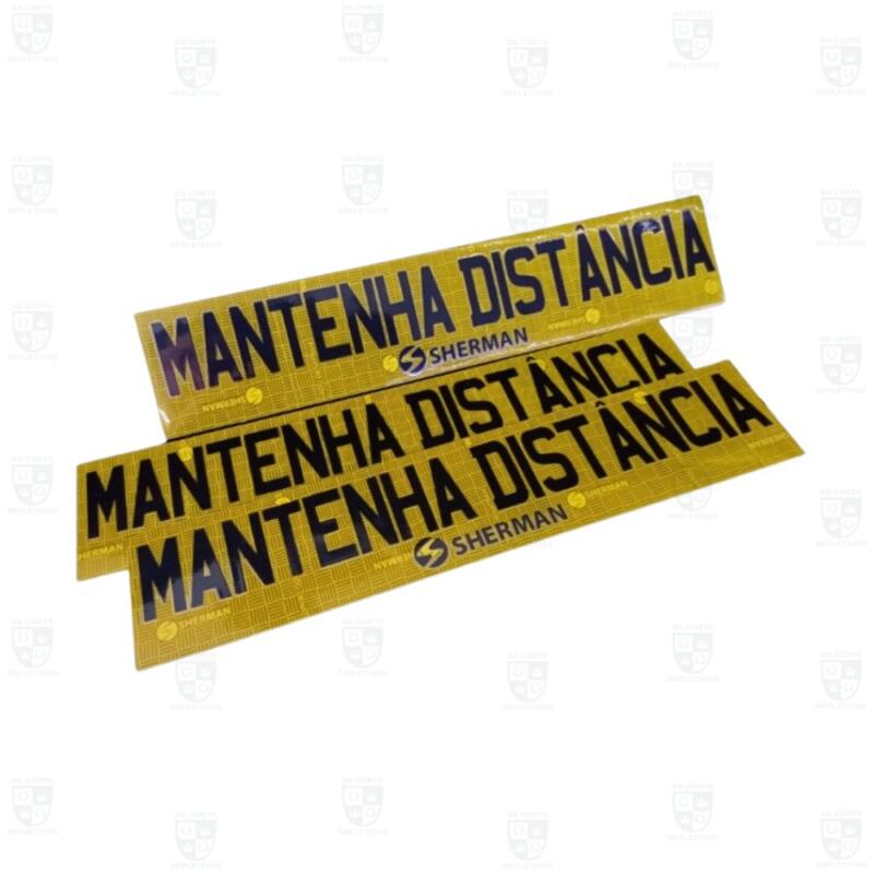 Adesivo Refletivo MANTENHA a DISTÂNCIA
