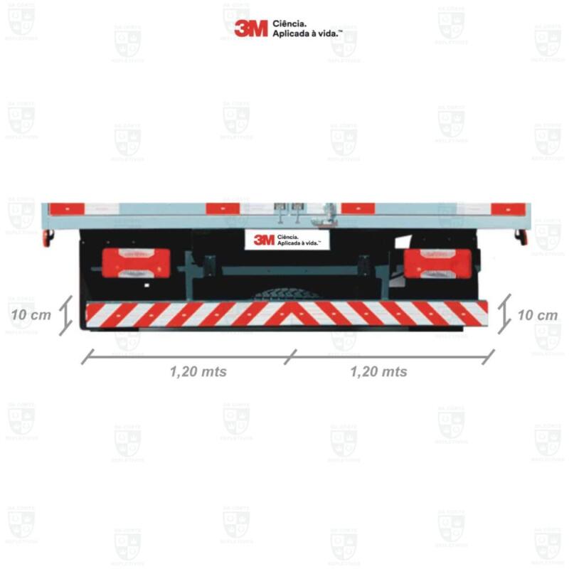Faixa Refletiva de Para-choque 10cm x 1,20Mt c/ 2 Peças – 3M™ do Brasil (HB004187363) - Image 2