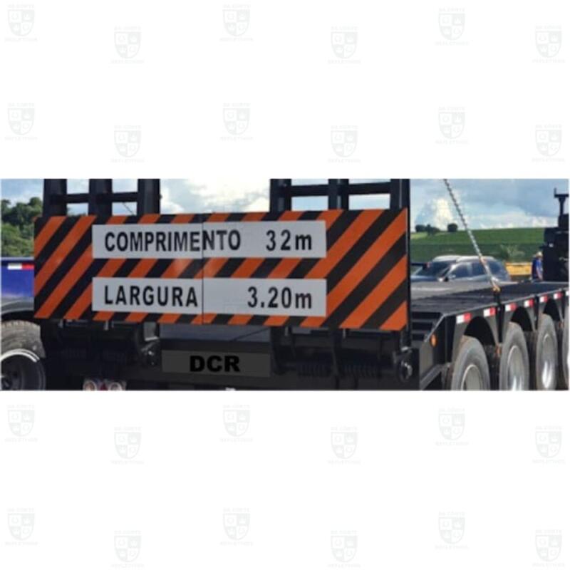Faixa Refletiva p/ Sinalização de COMPRIMENTO e LARGURA excedente - GTP - Imagem 2