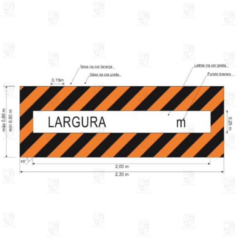 Faixa Refletiva p/ Sinalização de LARGURA excedente