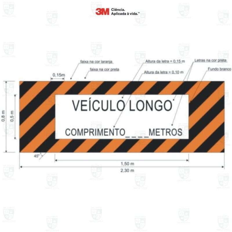 Faixa Refletiva p/ VEICULO LONGO AIP (Alta Intensidade Prismática) 3M™ do Brasil (HB004521579)