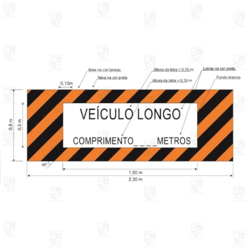 Faixa Refletiva p/ VEICULO LONGO GTP (Grau Técnico Prismática)