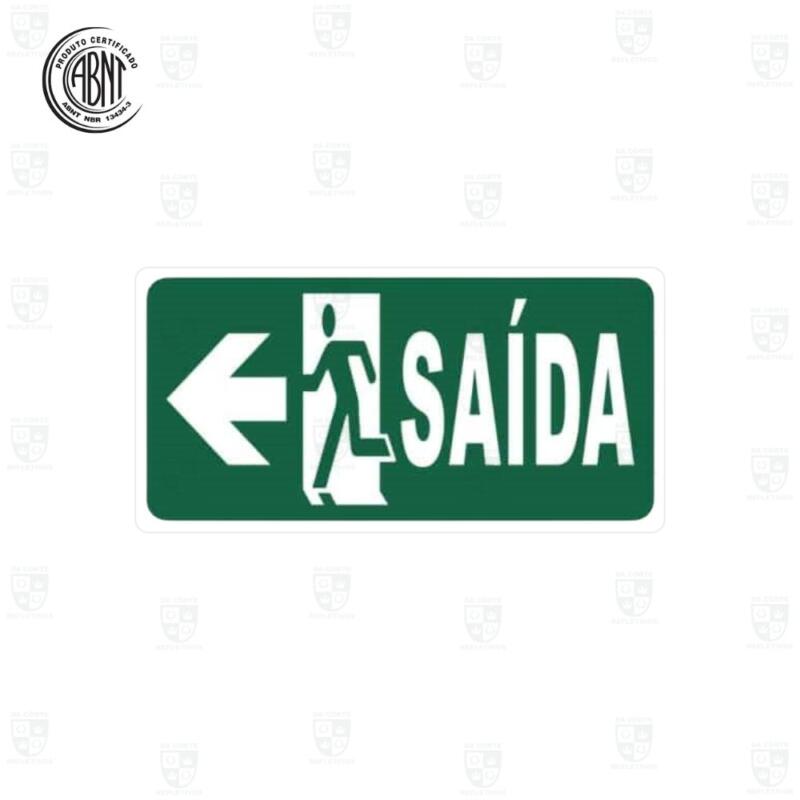 PLACA FOTOLUMINESCENTE SAÍDA – S13 E