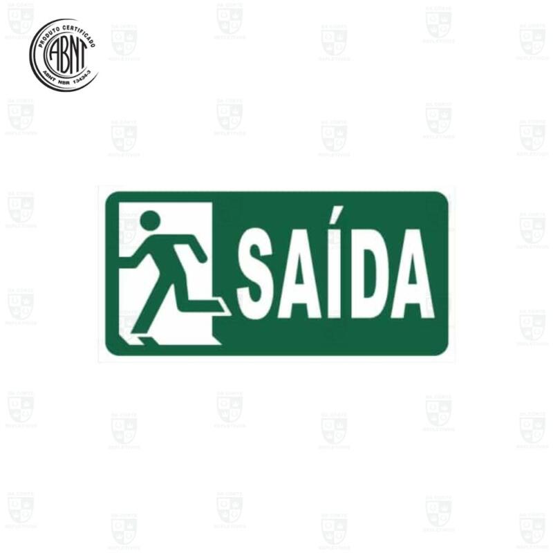 PLACA FOTOLUMINESCENTE SAÍDA – S14 E