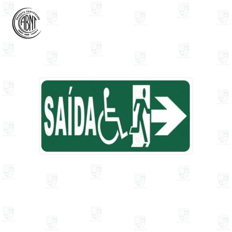 PLACA FOTOLUMINESCENTE SAÍDA – S16