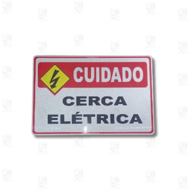 Placa Refletiva – Cuidado Cerca Elétrica