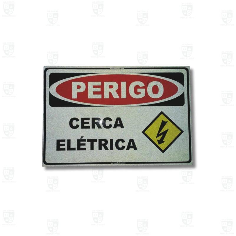 Placa Refletiva – Perigo Cerca Elétrica