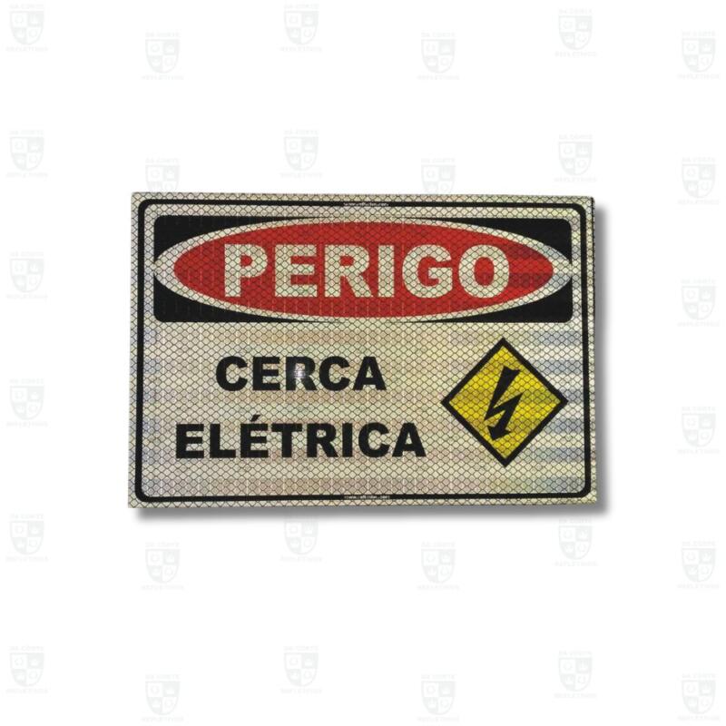 Placa Refletiva – Perigo Cerca Elétrica