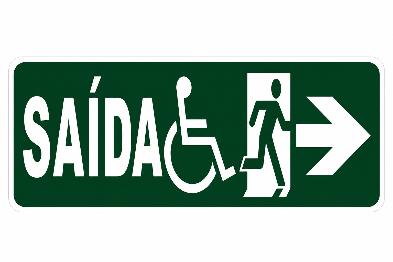 PLACA FOTOLUMINESCENTE SAÍDA – S16