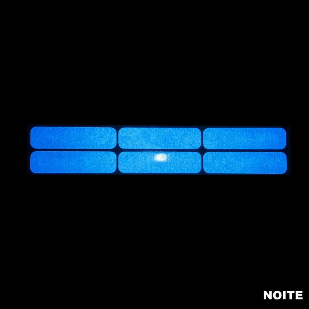 Kit Adesivo Refletivo p/ Capacete Moto - AZUL - Imagem 2