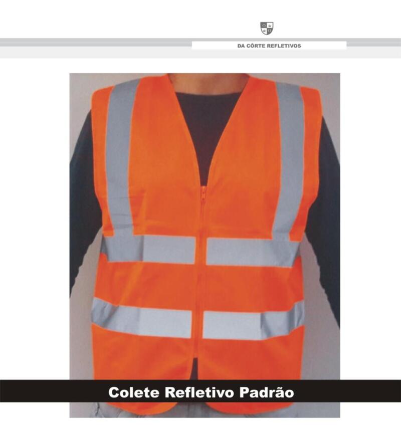 Colete de Segurança Refletivo Laranja Fluorescente