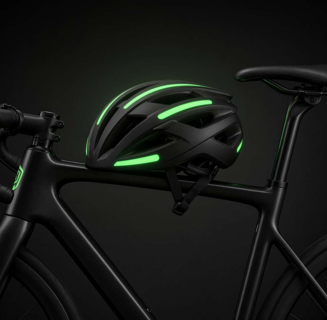 Kit Adesivo Refletivo Friso para Roda e Capacete - VERDE - Imagem 4