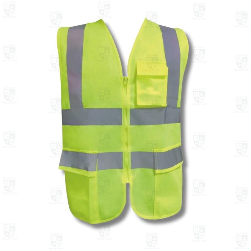 Colete de Segurança Refletivo COM BOLSO Amarelo Fluorescente