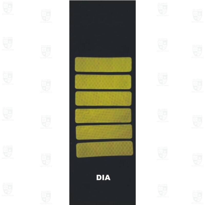 Kit Adesivo Refletivo Prismático - AMARELO