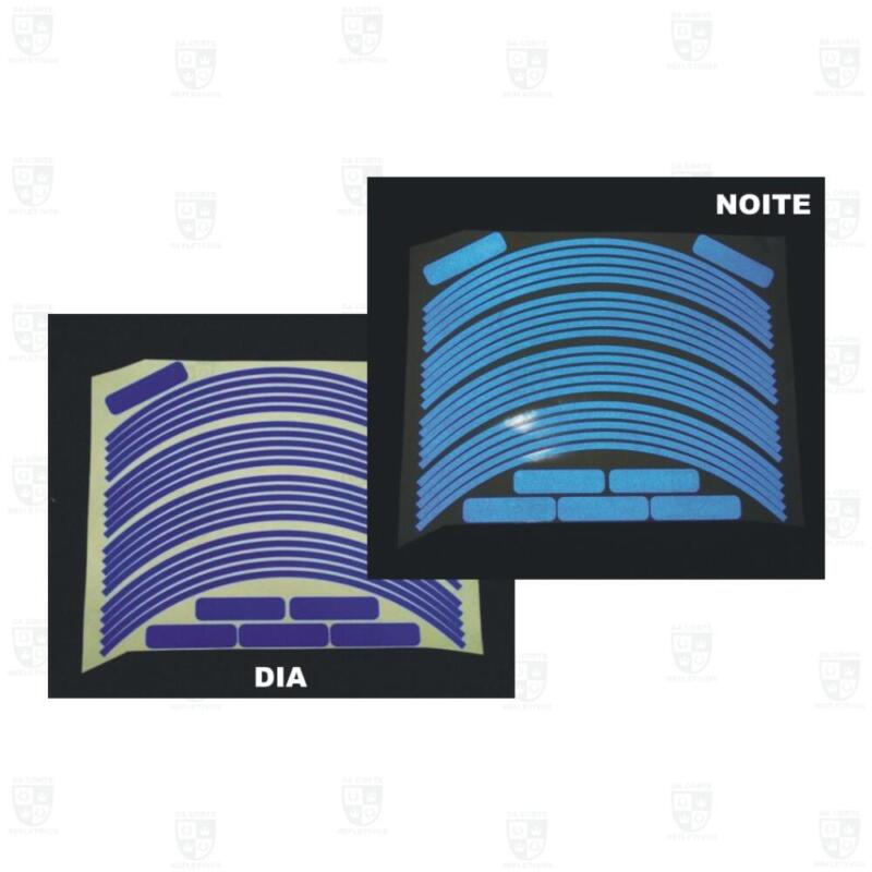 Kit Adesivo Refletivo para Roda e Capacete – AZUL