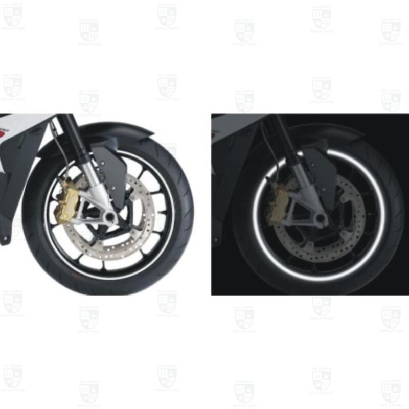 Kit Adesivo Refletivo para Roda e Capacete – BRANCO - Image 3
