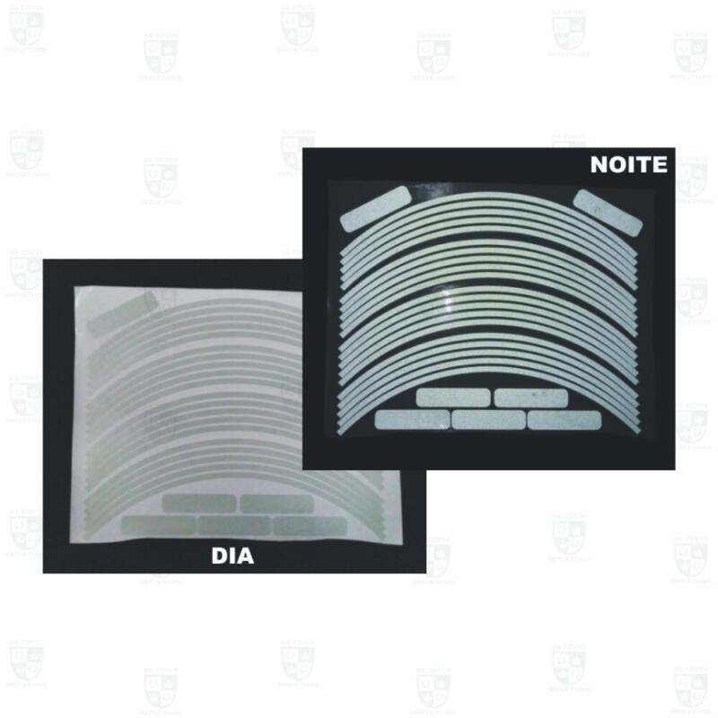 Kit Adesivo Refletivo para Roda e Capacete – BRANCO