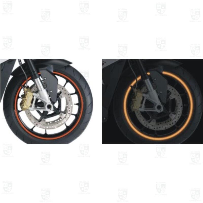 Kit Adesivo Refletivo para Roda e Capacete – LARANJA - Image 2