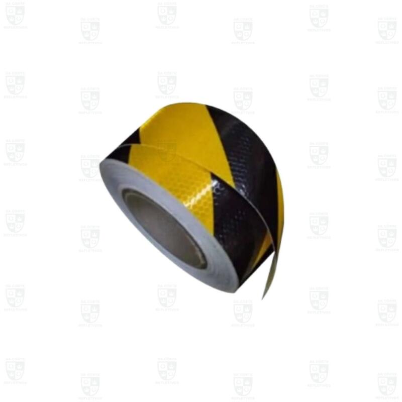 ROLO Adesivo Refletivo Grau Comercial Prismático ZEBRADO (TIPO COLMÉIA) - 5cmx25mts