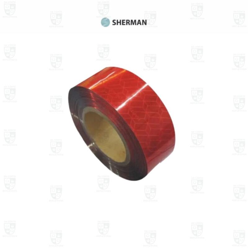 ROLO Película Adesiva Refletiva Prismática VERMELHO - 5cmx20mts