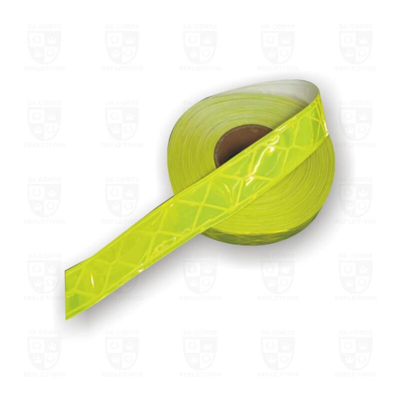 ROLO Tecido PVC Refletivo Fluorescente - 5cmx45,72mts