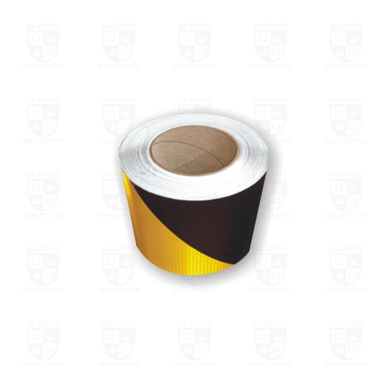 ROLO Adesivo Refletivo Grau Comercial  Prismático ZEBRADO (TIPO COLMÉIA) - 10cmx25mts