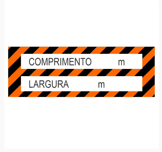 Faixa Refletiva p/ Sinalização de COMPRIMENTO e LARGURA excedente - GTP
