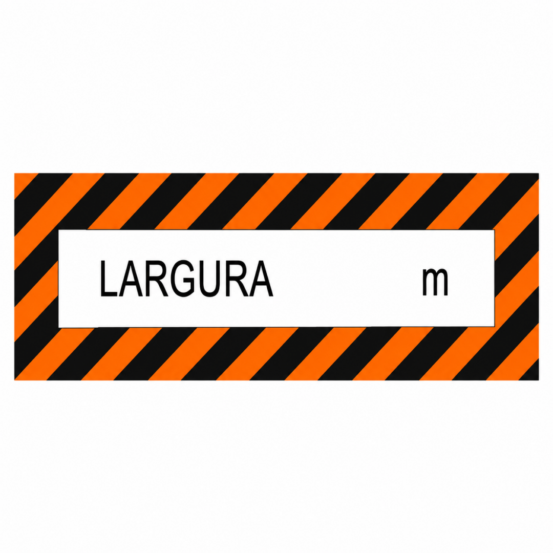 Faixa Refletiva p/ Sinalização de LARGURA excedente