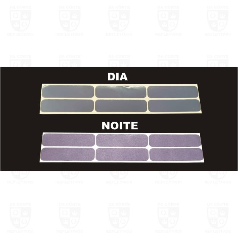 Kit Adesivo Refletivo p/ Capacete Moto - PRETO